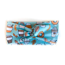 Load image into Gallery viewer, Turquoise Coffee & Donuts Headband