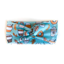 Load image into Gallery viewer, Turquoise Coffee &amp; Donuts Headband
