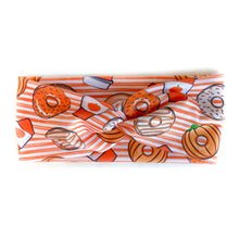 Load image into Gallery viewer, Orange Stripes &amp; Pumpkin Spice Lattes Headband
