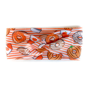 Orange Stripes & Pumpkin Spice Lattes Headband