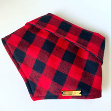Load image into Gallery viewer, Red Buffalo Check Bandana
