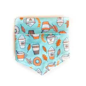 Turquoise Coffee & Donuts Bandana