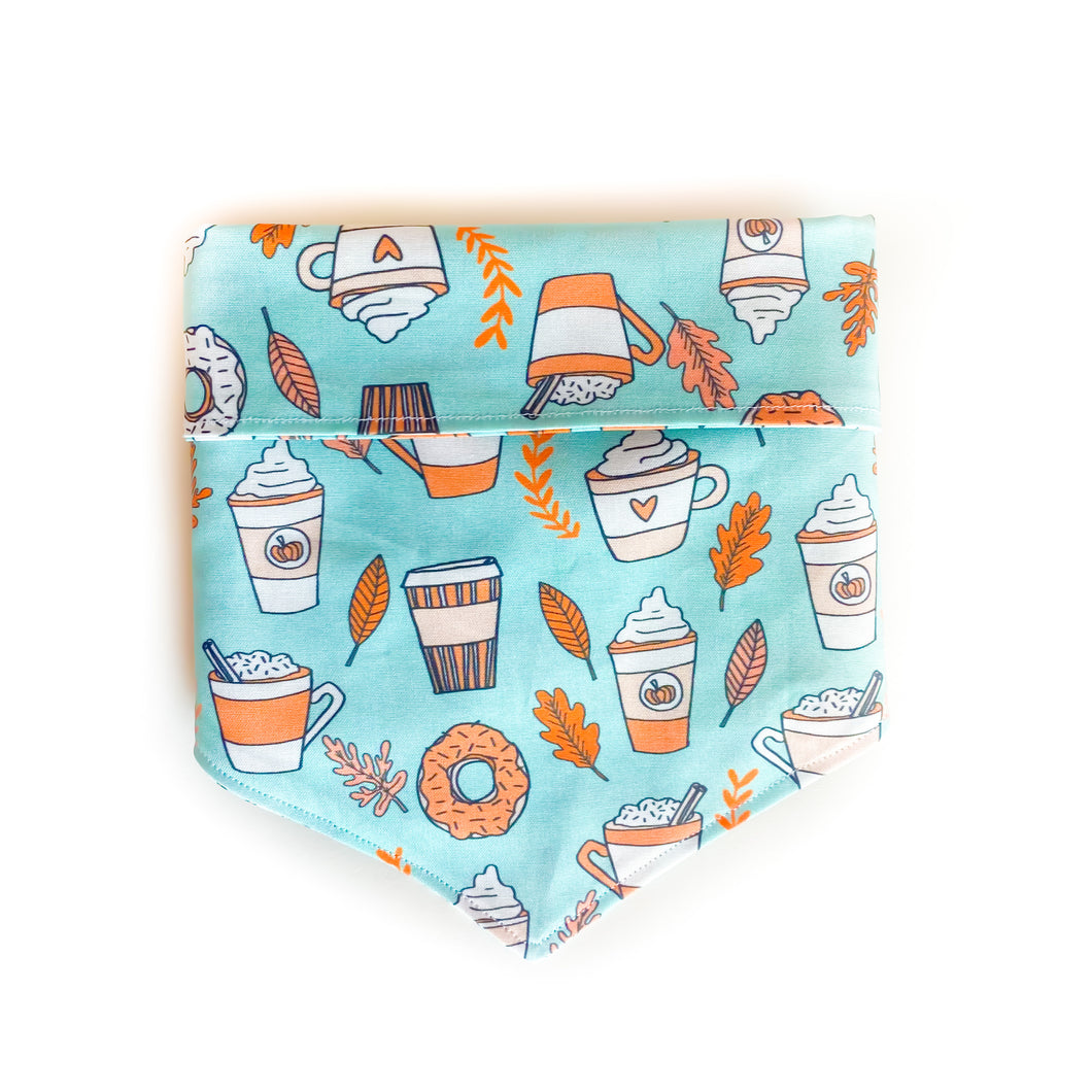 Turquoise Coffee & Donuts Bandana
